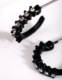 Matte Diamante Hoop Earrings - link has visual effect only