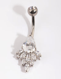 Titanium Diamante Belly Bar - link has visual effect only