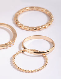 Gold Diamante RIng 6-Pack - link has visual effect only