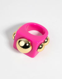 Pink & Gold 90s Ring - link has visual effect only