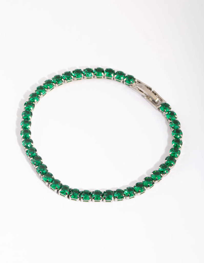 Emerald Cubic Zirconia Tennis Bracelet