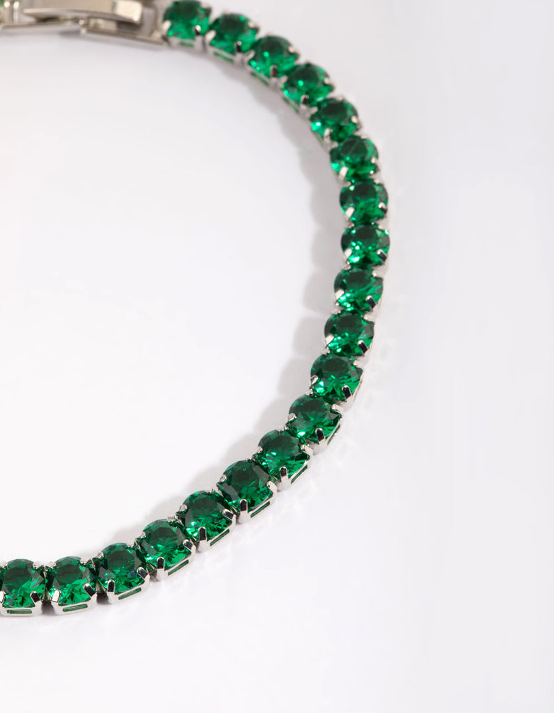 Emerald Cubic Zirconia Tennis Bracelet