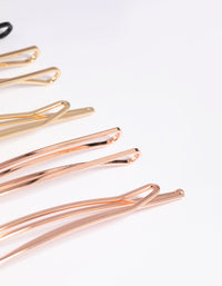 Mixed Metallic Hair Slide 6-Pack - link has visual effect only