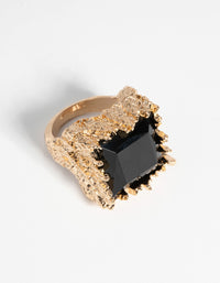 Gold & Black Stone Ring - link has visual effect only