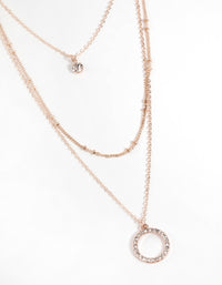 Rose Gold Diamante Necklace - link has visual effect only