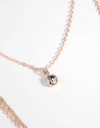 Rose Gold Diamante Necklace - link has visual effect only