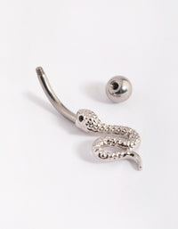 Surgical Steel Serpent Belly Bar - link has visual effect only