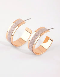 Gold Glitter Hoop Earrings - link has visual effect only