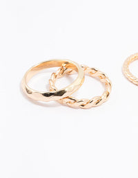 Gold Croissant Ring 5-Pack - link has visual effect only