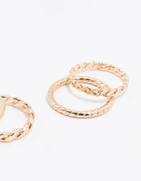 Gold Croissant Ring 5-Pack - link has visual effect only