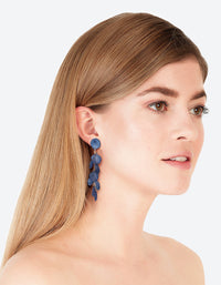 Navy Chain Drop Earrings - link has visual effect only