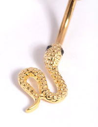 Gold Plated Titanium Snake Belly Bar - link has visual effect only