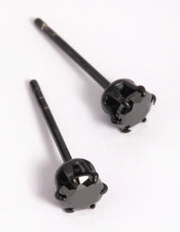 Matte Black Surgical Steel Stud Earrings - link has visual effect only