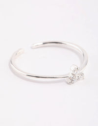 Sterling Silver Cubic Zirconia Ring - link has visual effect only