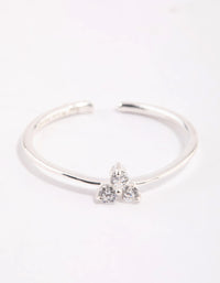 Sterling Silver Cubic Zirconia Ring - link has visual effect only