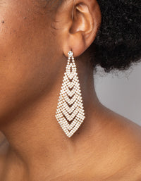 Triangular Diamante Earrings - link has visual effect only