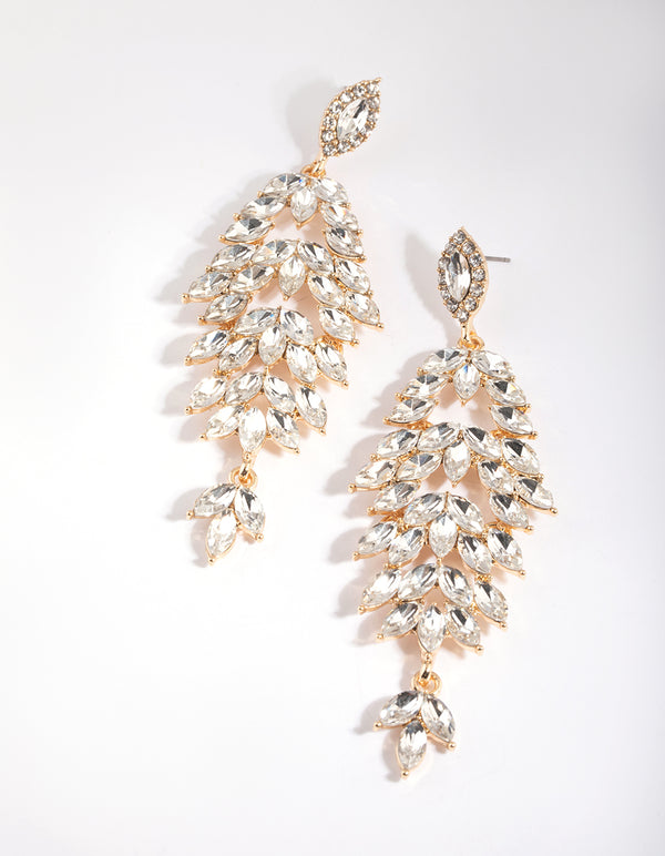 Navette Diamante Drop Earrings