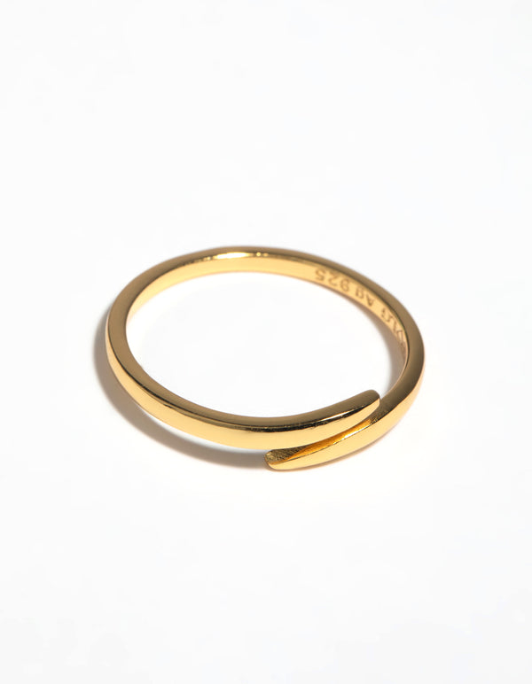 Gold Plated Sterling Silver Polished Band Ring