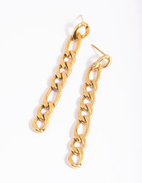 Gold Plated Surgical Steel Chain Drop Earrings - link has visual effect only