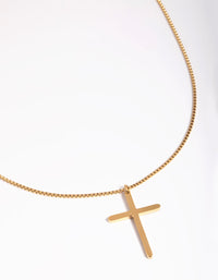 Waterproof Gold Plated Stainless Steel Cross Necklace - link has visual effect only