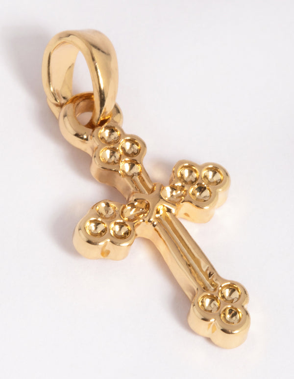 Gold Plated Antique Cross Charm