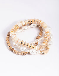 Pearl Stretch Bracelet 4-Pack - link has visual effect only