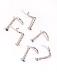 Surgical Steel Frosty Nose Stud 6-Pack - link has visual effect only