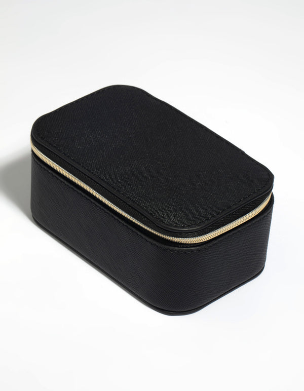 Black PU Leather Rectangular Jewellery Case | Jewel near me | Jewelery ...