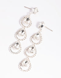 Silver Halo Drop Earrings - link has visual effect only