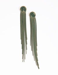 Green Diamante Waterfall Earrings - link has visual effect only