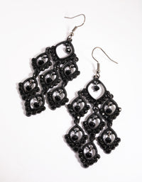 Matte Black Teardrop Earrings - link has visual effect only