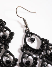 Matte Black Teardrop Earrings - link has visual effect only