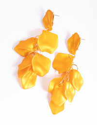 Matte Yellow Petal Drop Earrings - link has visual effect only