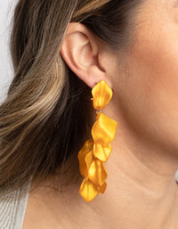 Matte Yellow Petal Drop Earrings - link has visual effect only