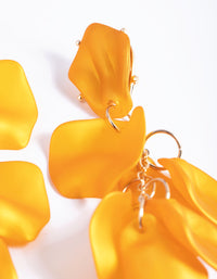 Matte Yellow Petal Drop Earrings - link has visual effect only