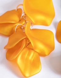 Matte Yellow Petal Drop Earrings - link has visual effect only