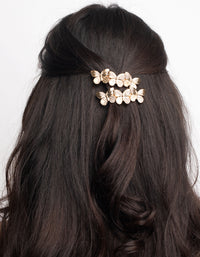 Gold Butterfly Barette Clips - link has visual effect only