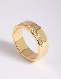 Gold Plated Cubic Zirconia Ring - link has visual effect only