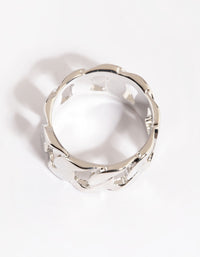 Silver Chain Link Ring - link has visual effect only