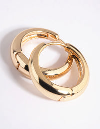 Gold Huggie Hoop Earrings - link has visual effect only