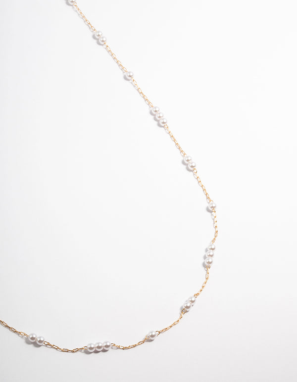 Gold Dainty Pearl Waist Chain