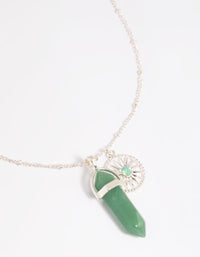 Green Fluorite Shard Disc Necklace - link has visual effect only