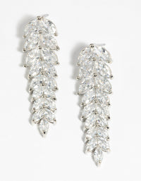 Diamond Simulant Waterfall Drop Earrings - link has visual effect only