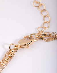 Gold Cubic Zirconia Tennis Anklet - link has visual effect only