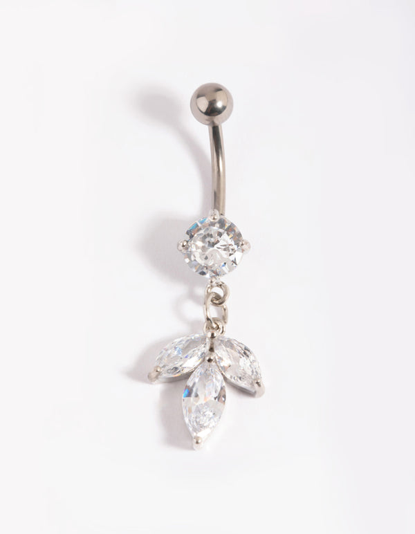 Titanium Flower Belly Bar