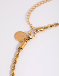 Waterproof Gold Plated Stainless Steel Twisted Chain Necklace - link has visual effect only