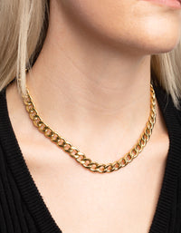 Waterproof Gold Plated Stainless Steel Chunky Chain Necklace - link has visual effect only