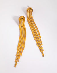 Yellow Waterfall Chain Drop Earrings - link has visual effect only