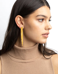 Yellow Waterfall Chain Drop Earrings - link has visual effect only