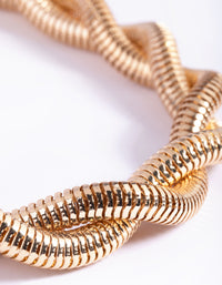 Gold Textured Twist Chain Necklace - link has visual effect only